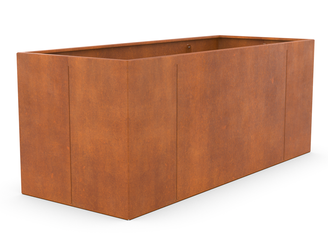 Viereckige Hochbeete aus Cortenstahl